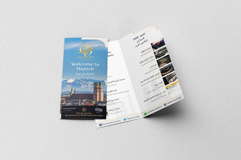 Flyer für German-Arabic Services