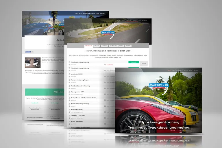 Webseite für Fast-Club